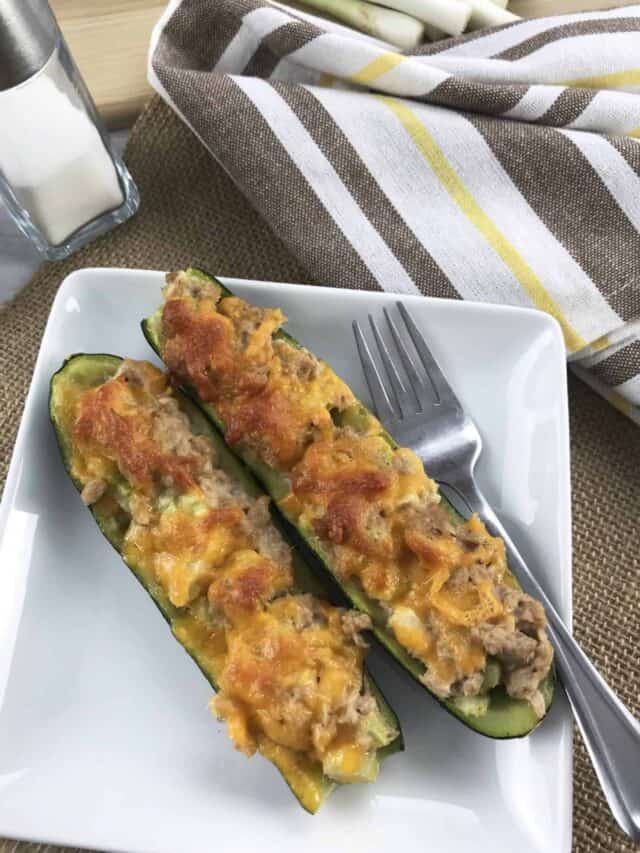Tuna zucchini melt keto recipe