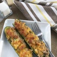 Keto Tuna Melt on Zucchini