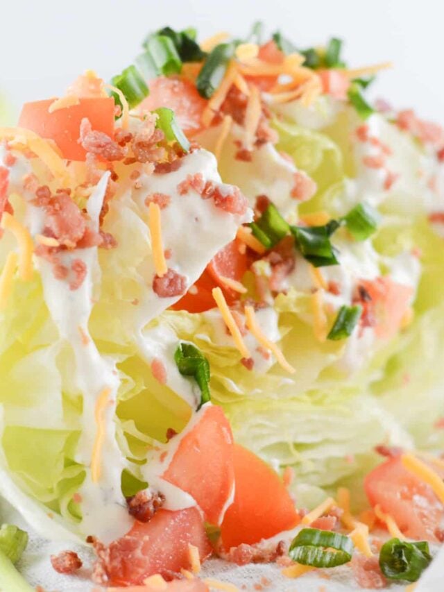 A close up of a plate of food, with Salad