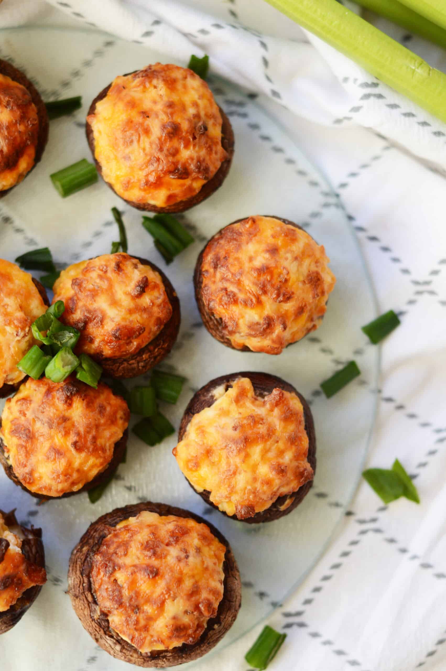 Keto Bacon and Cheddar Stuffed Mushrooms Recipe Everyday Ketogenic