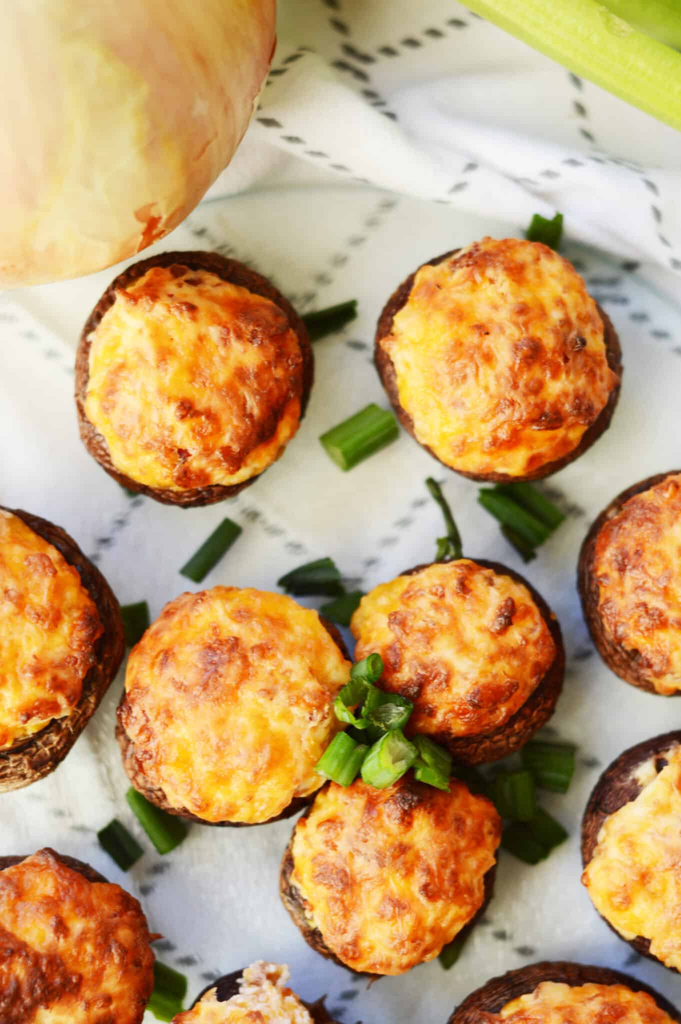 Keto Bacon and Cheddar Stuffed Mushrooms Recipe Everyday Ketogenic