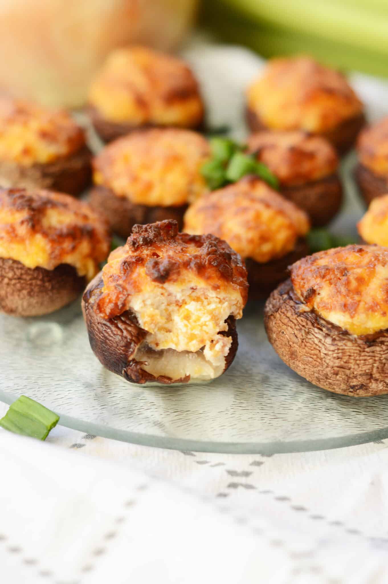 Keto Bacon and Cheddar Stuffed Mushrooms Recipe Everyday Ketogenic