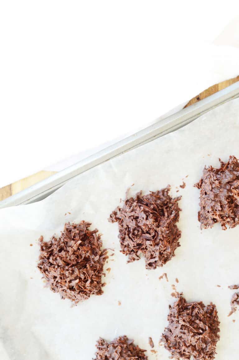 No Bake Dark Chocolate Coconut Keto Haystacks Everyday Ketogenic