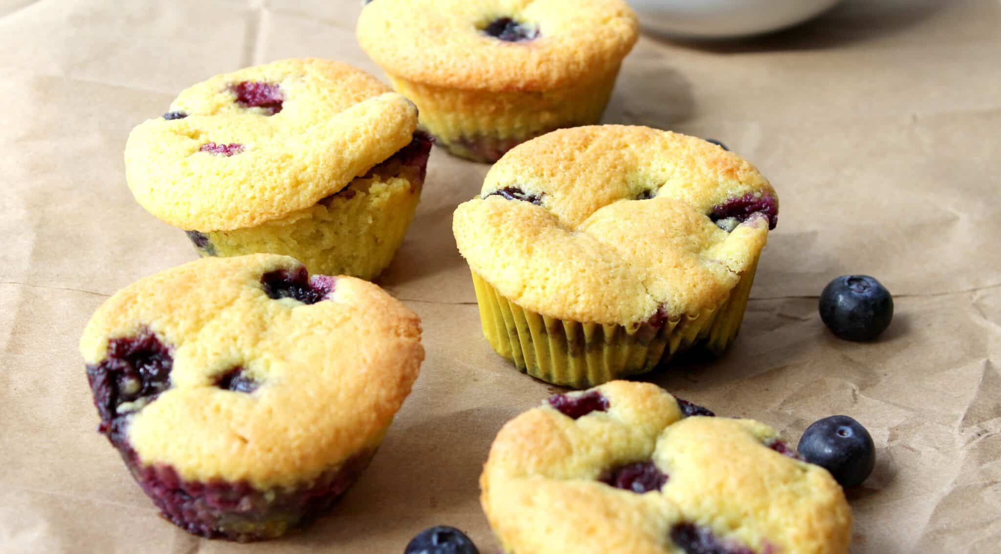 Easy Keto almond flour blueberry muffins