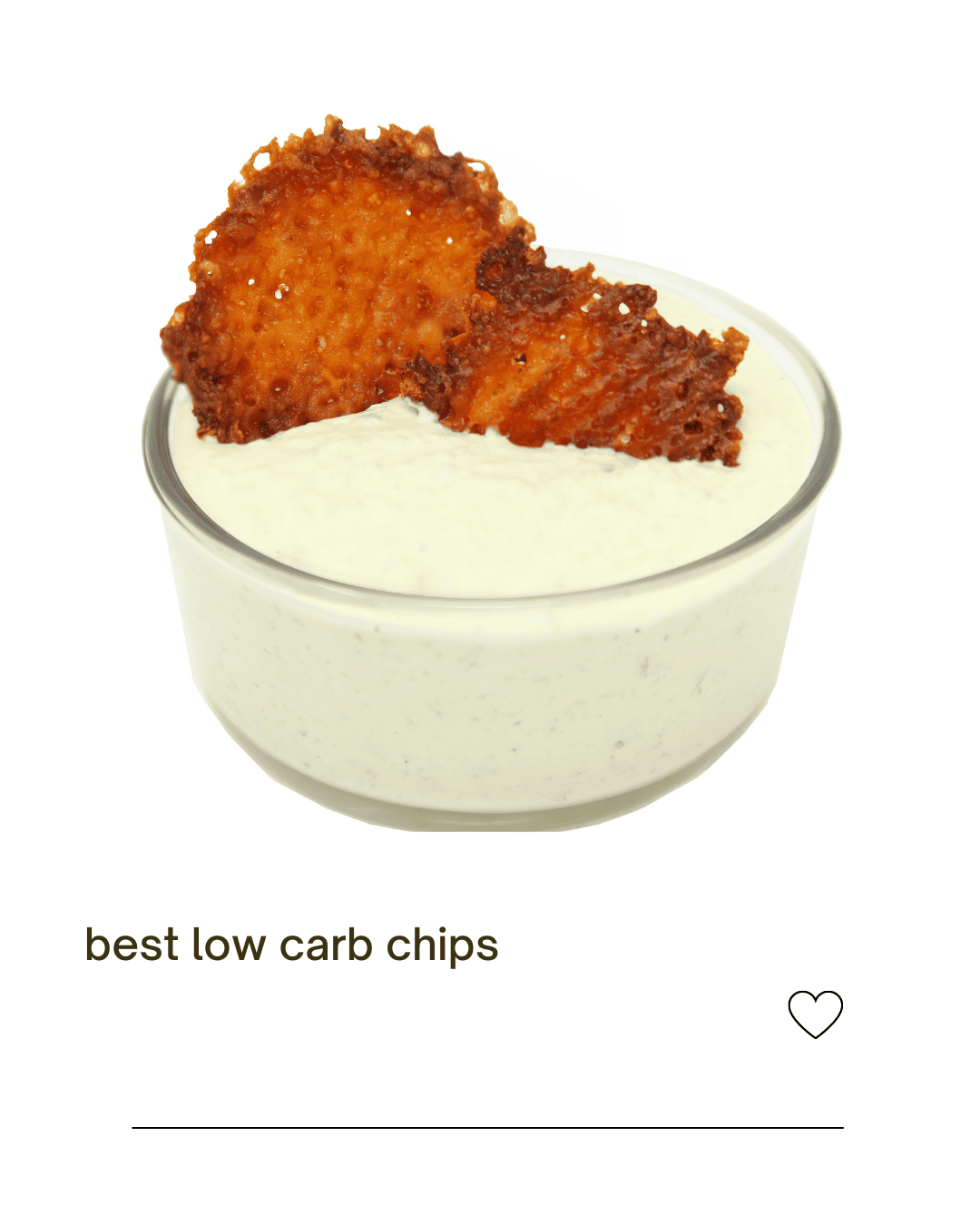 best low carb chips are dipped in dipping sauce in clear bowl