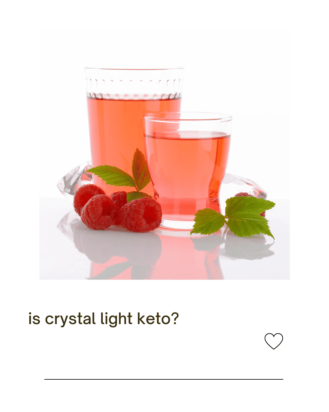 Is crystal light keto? Good alternative to sugary drinks?