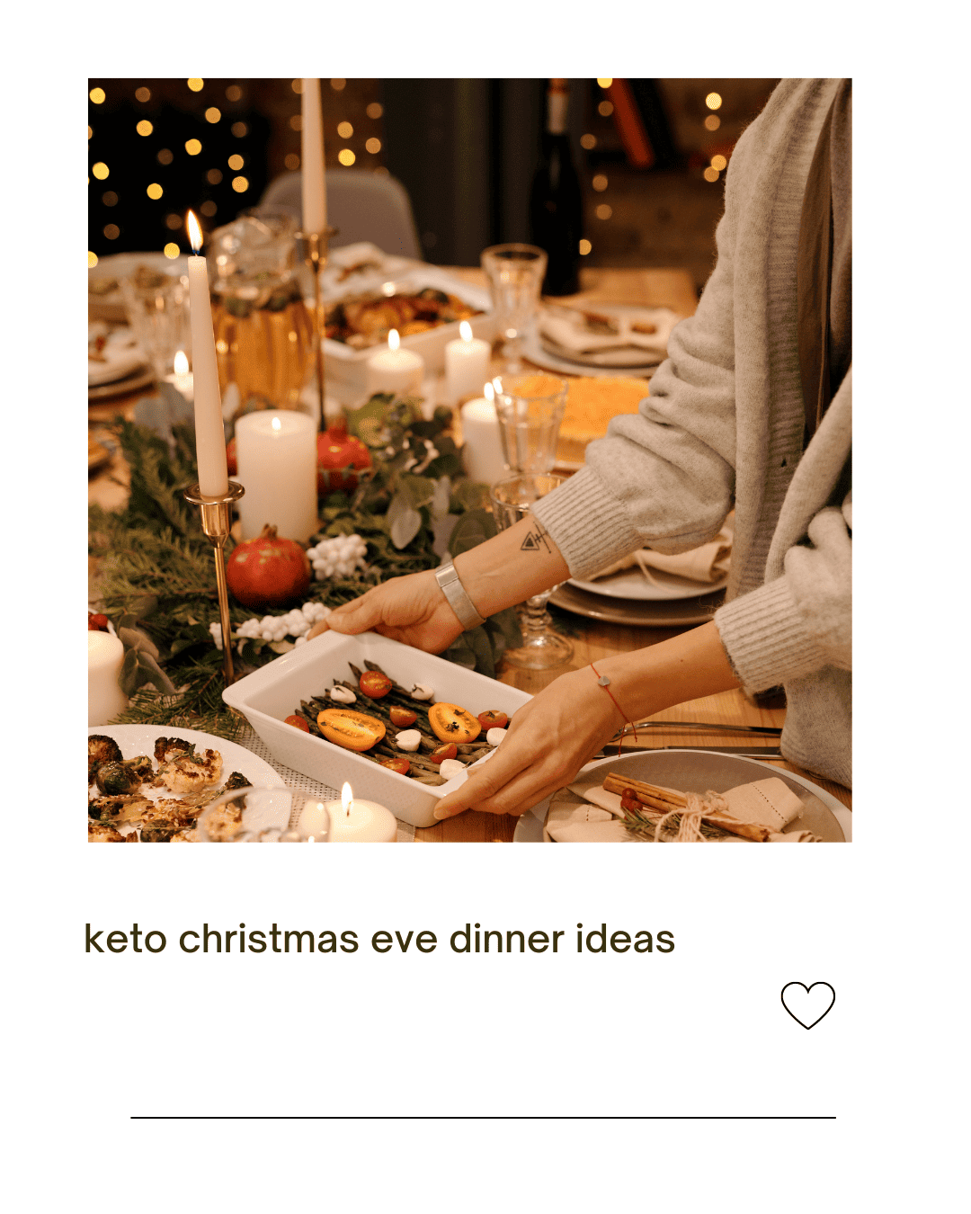 table spread covered with keto christmas eve dinner ideas