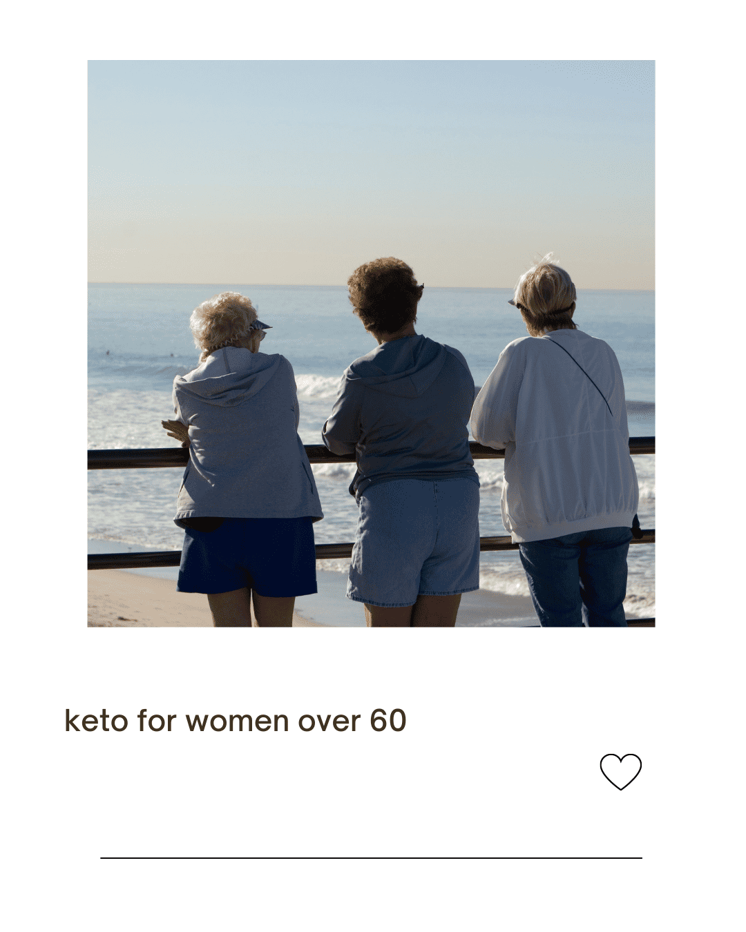 keto for women over 60 by the beach