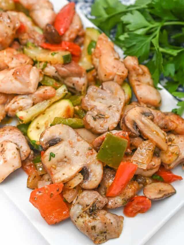 Keto Italian Chicken Skillet on a plate