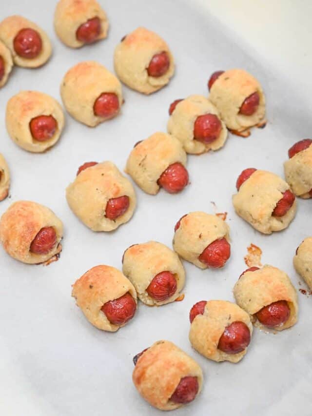 Keto Pigs in a Blanket made with almond flour
