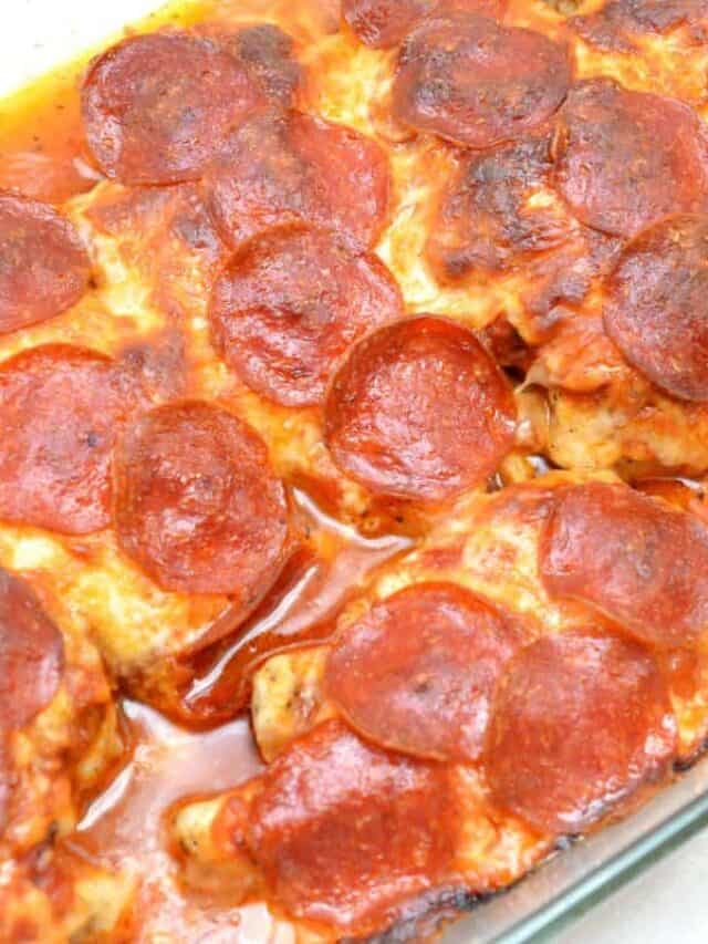 keto chicken pizza casserole ready to eat