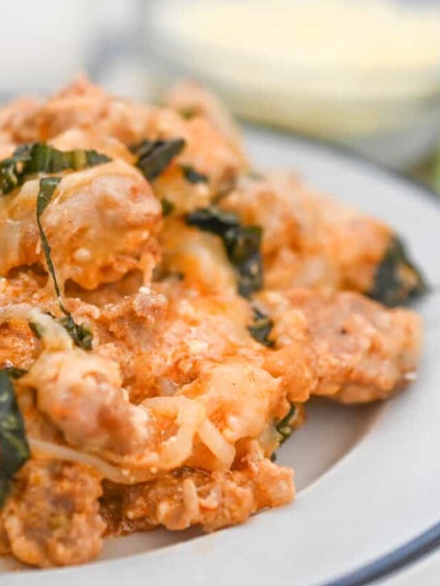 keto lasagna skillet ready too serve