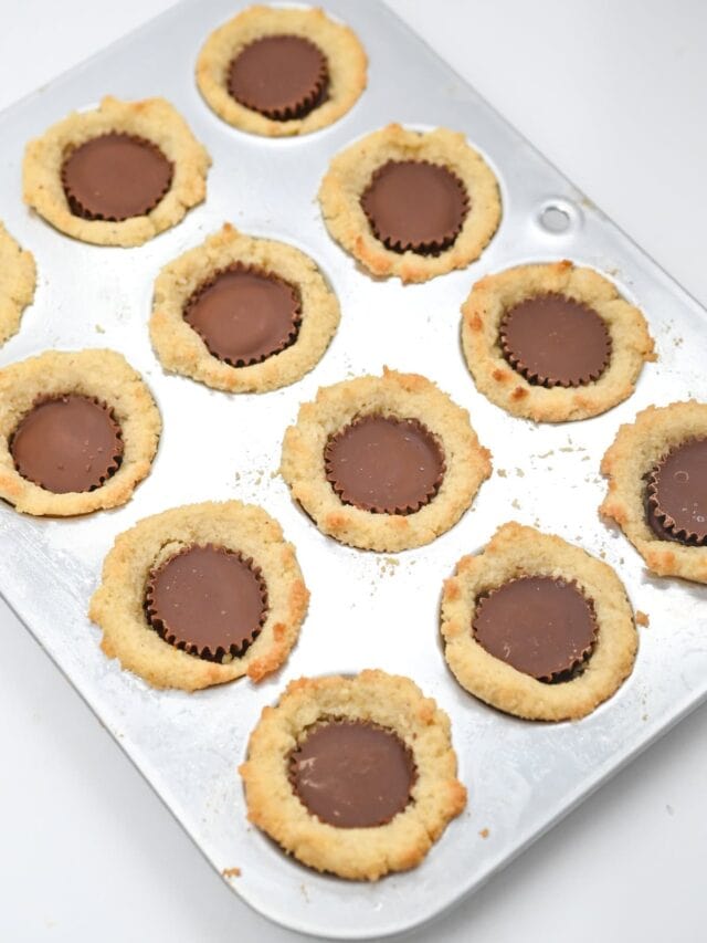 Keto Mini Peanut Butter Cookie Cup ready to enjoy