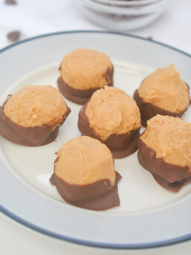 Keto buckeyes ready to serve