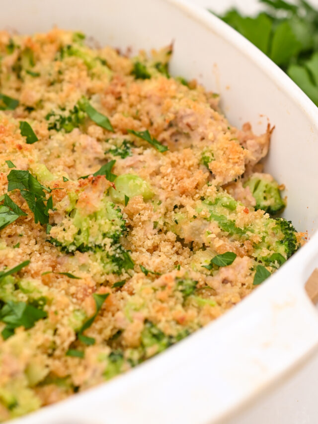 ready to eat easy Keto Tuna Broccoli Casserole